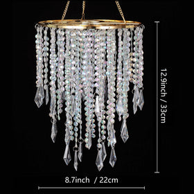 Cioceen three-tier chandelier full view with beaded design