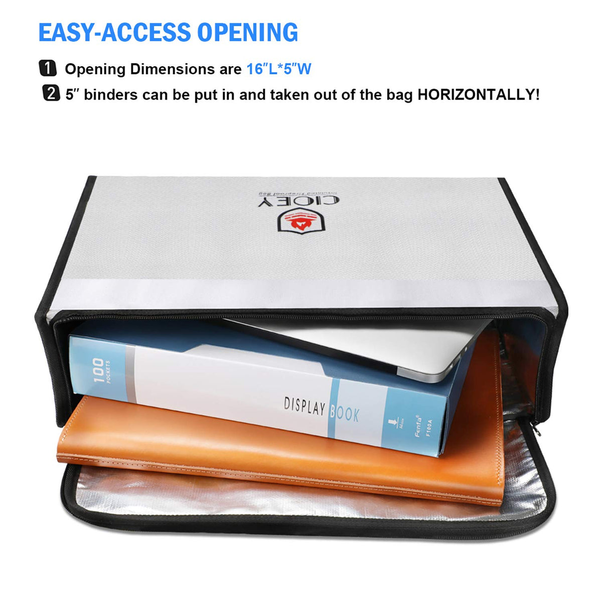 Cioey fireproof bag waterproof exterior guards against water exposure