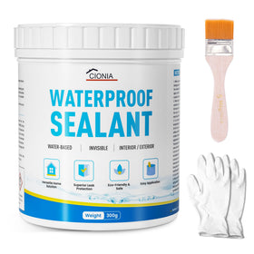CIONIA invisible liquid waterproof adhesive bottle demonstrates durable waterproofing for repairs