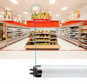 Circle 6-pack F17T8 bulb installed in a kitchen for bright, efficient lighting.