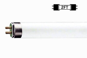 Circle 6-pack F17T8 bulb label detail highlighting 3000K warm white tone.