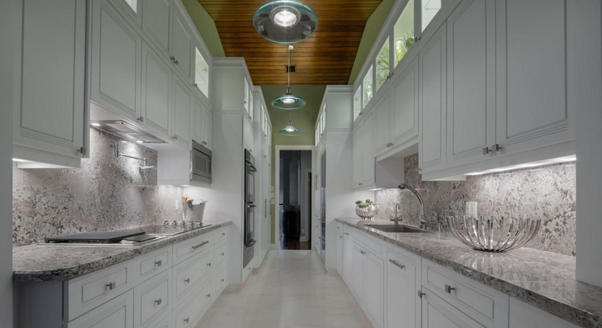 Circle F8T5 lighting illuminating a pantry area with even brightness