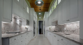 Circle F8T5 lighting illuminating a pantry area with even brightness