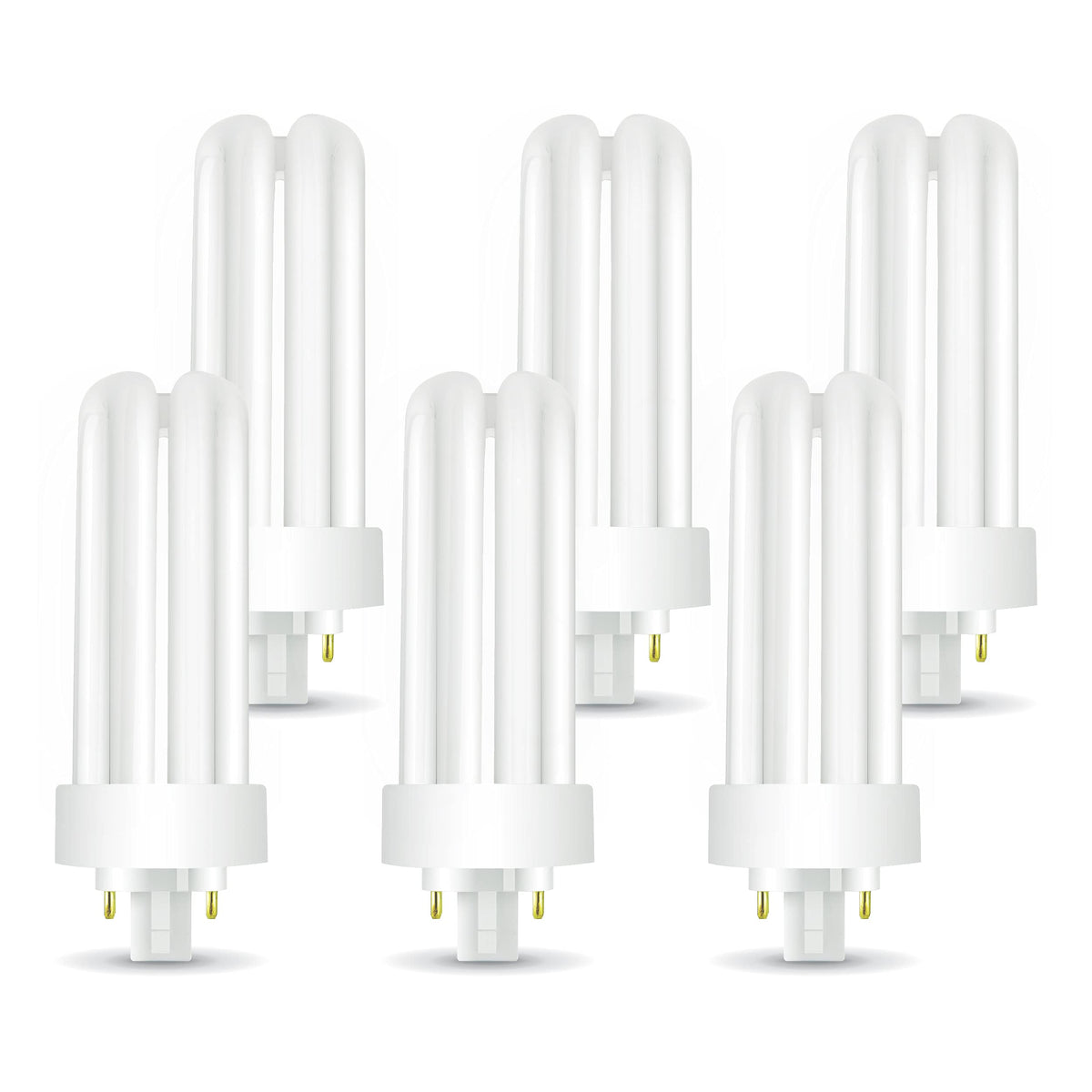 Circle PLT-26W 827 bulbs in a 6-pack deliver warm 2700K light with energy efficiency.