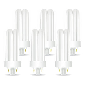 Circle PLT-26W 827 bulbs in a 6-pack deliver warm 2700K light with energy efficiency.