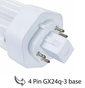 Circle PLT-26W 835 bulb close-up with GX24q-3 base for easy replacement