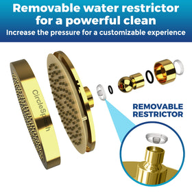 CircleSplash adjustable brass ball joint directs spray to every corner.