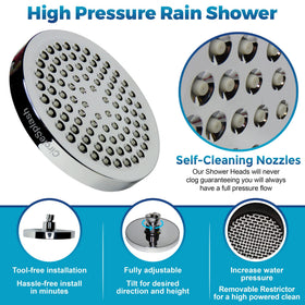 CircleSplash silicone nozzles resist clogs for easy cleaning and lasting flow.