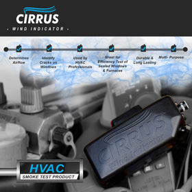 Cirrus wind indicator in use outdoors highlights portable field diagnostics.