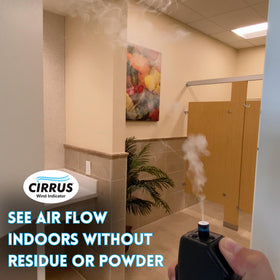 Cirrus wind indicator with LED flashlight demonstrates dual-function tool for inspections.