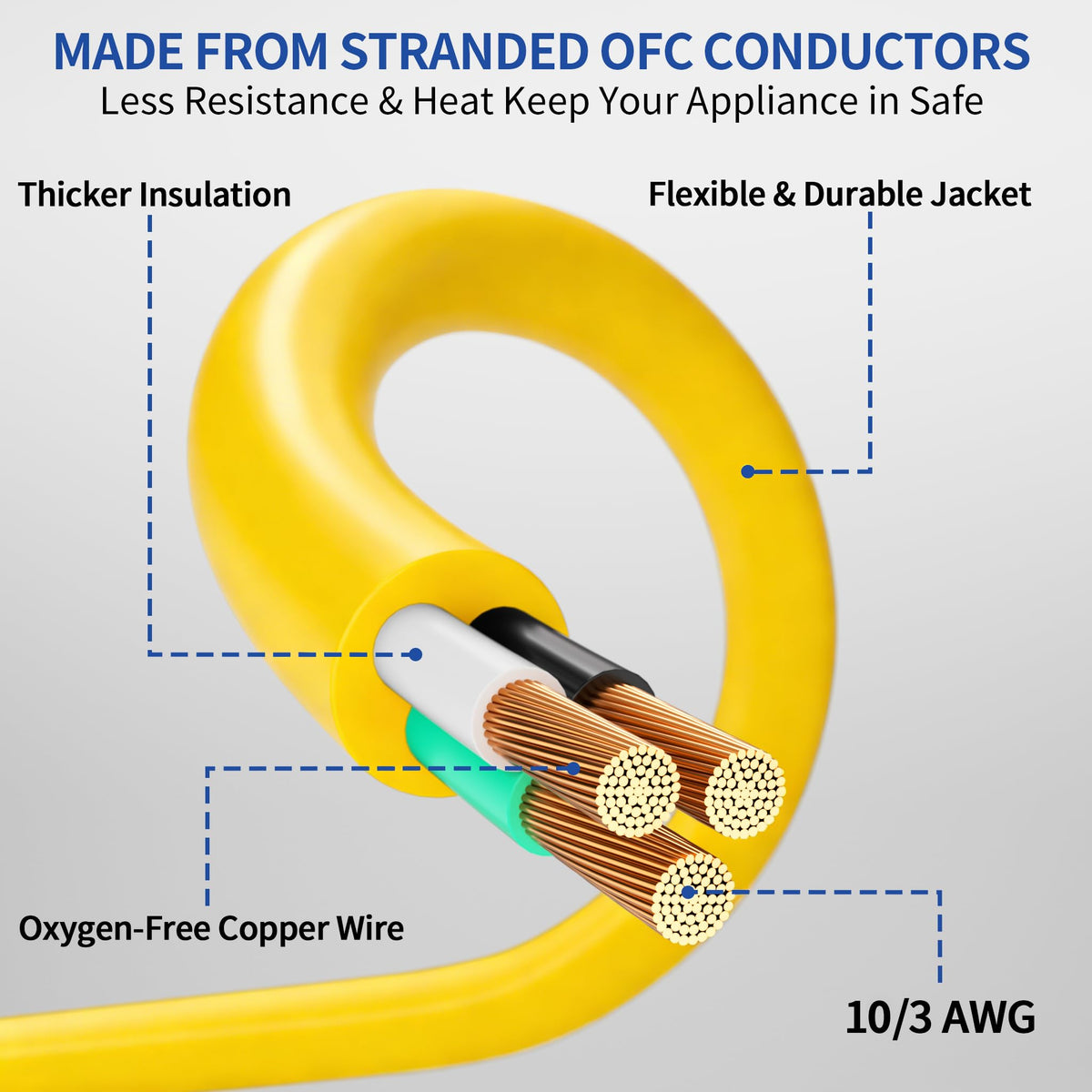 Cismorvex 50ft lighted extension cord resists moisture and sunlight for durable outdoor tasks.