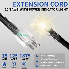 Cismorvex heavy-duty 3-prong plug for reliable indoor/outdoor power connections