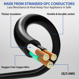 Cismorvex SJTW waterproof cord withstands moisture and sun