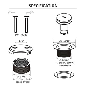 Citymoor bath tub overflow kit offers tidy, reliable drainage.