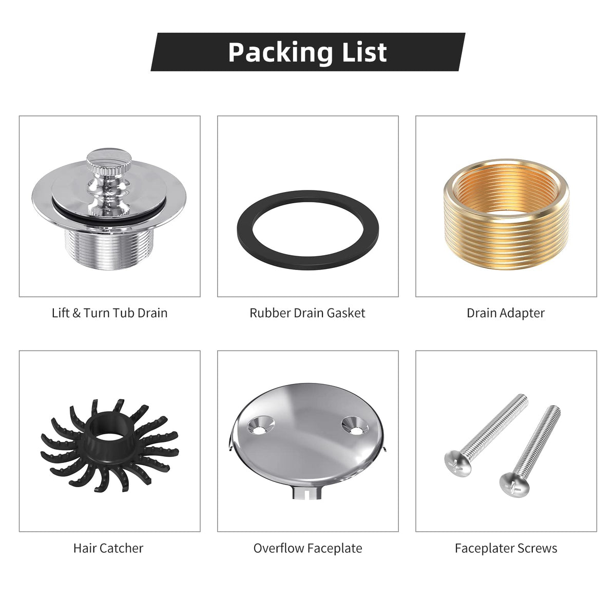 Citymoor easy-installation steps for bathtub drain kit