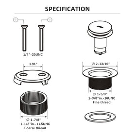 Citymoor packaged bathroom drain kit, compact for home repairs