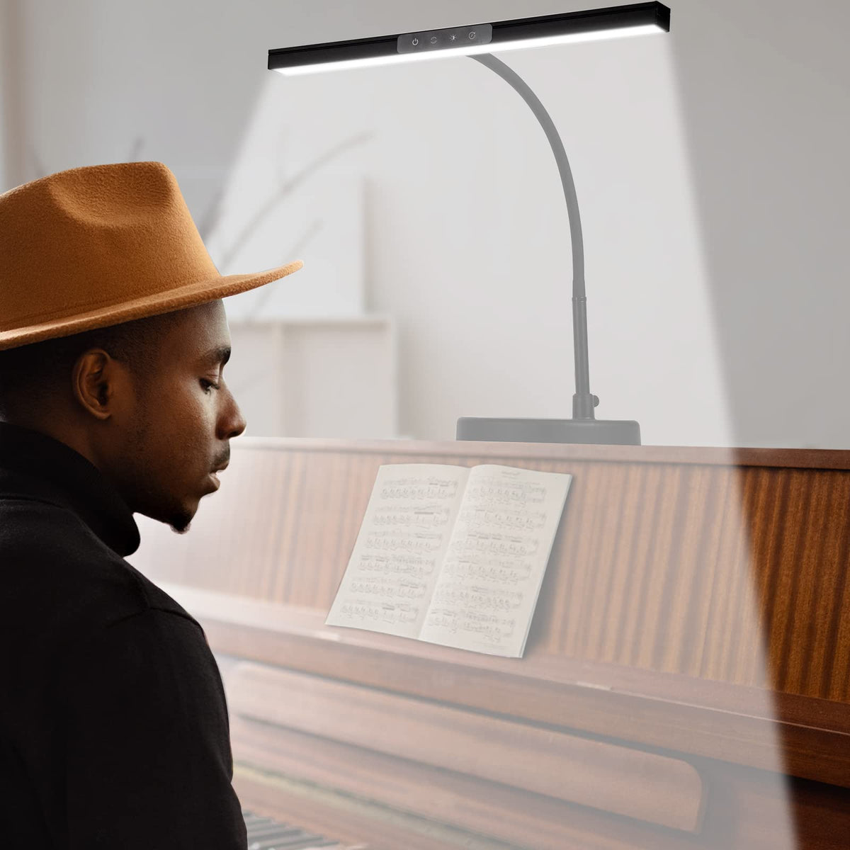 CIVHOM piano light high CRI and bright illumination for true colors