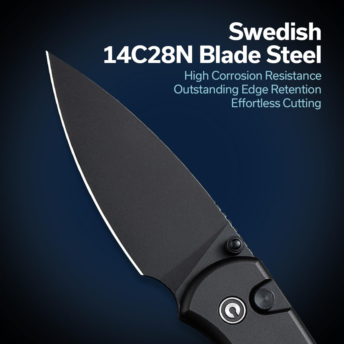 CIVIVI 14C28N blade with corrosion resistance and edge retention for smooth cuts
