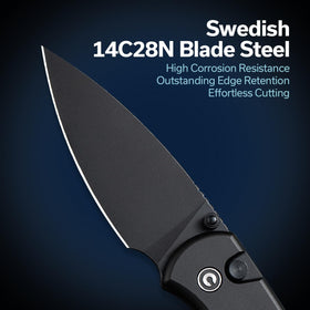 CIVIVI 14C28N blade with corrosion resistance and edge retention for smooth cuts