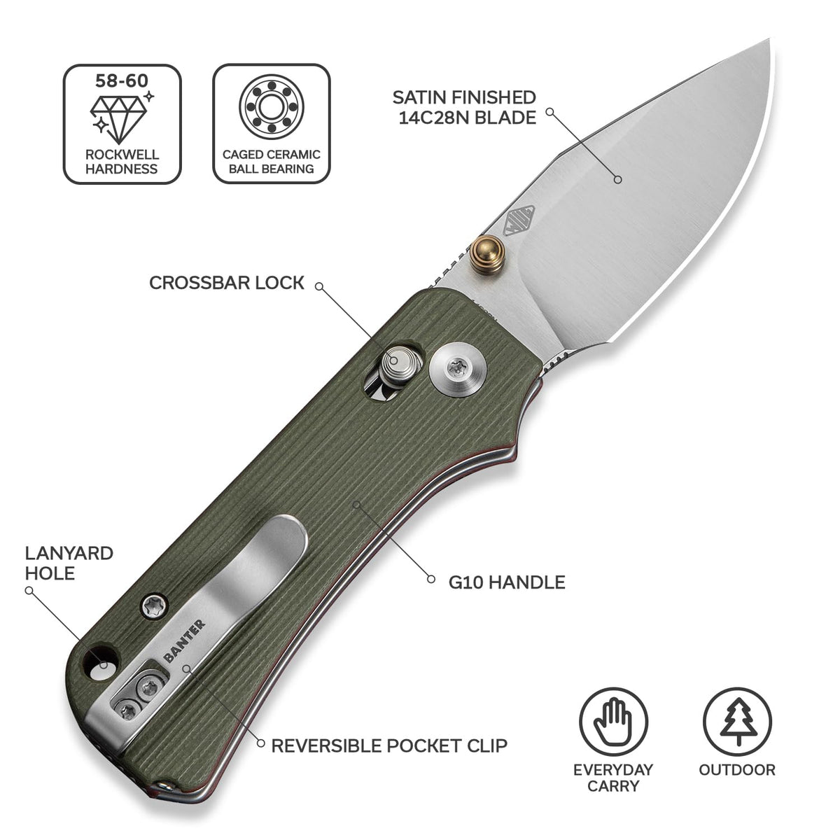 CIVIVI Baby Banter 2 compact pocket knife ready for daily carry.