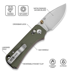 CIVIVI Baby Banter 2 compact pocket knife ready for daily carry.