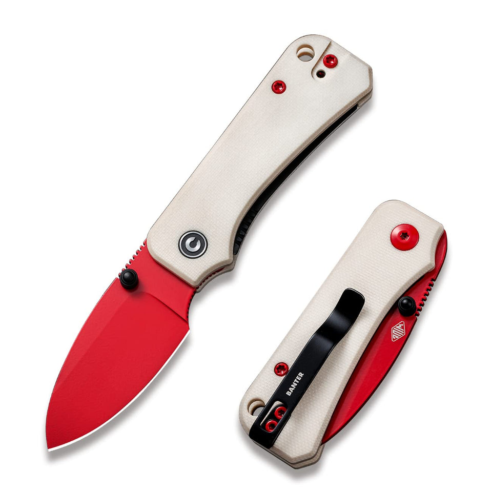 CIVIVI Baby Banter red Nitro V blade for precise daily tasks.