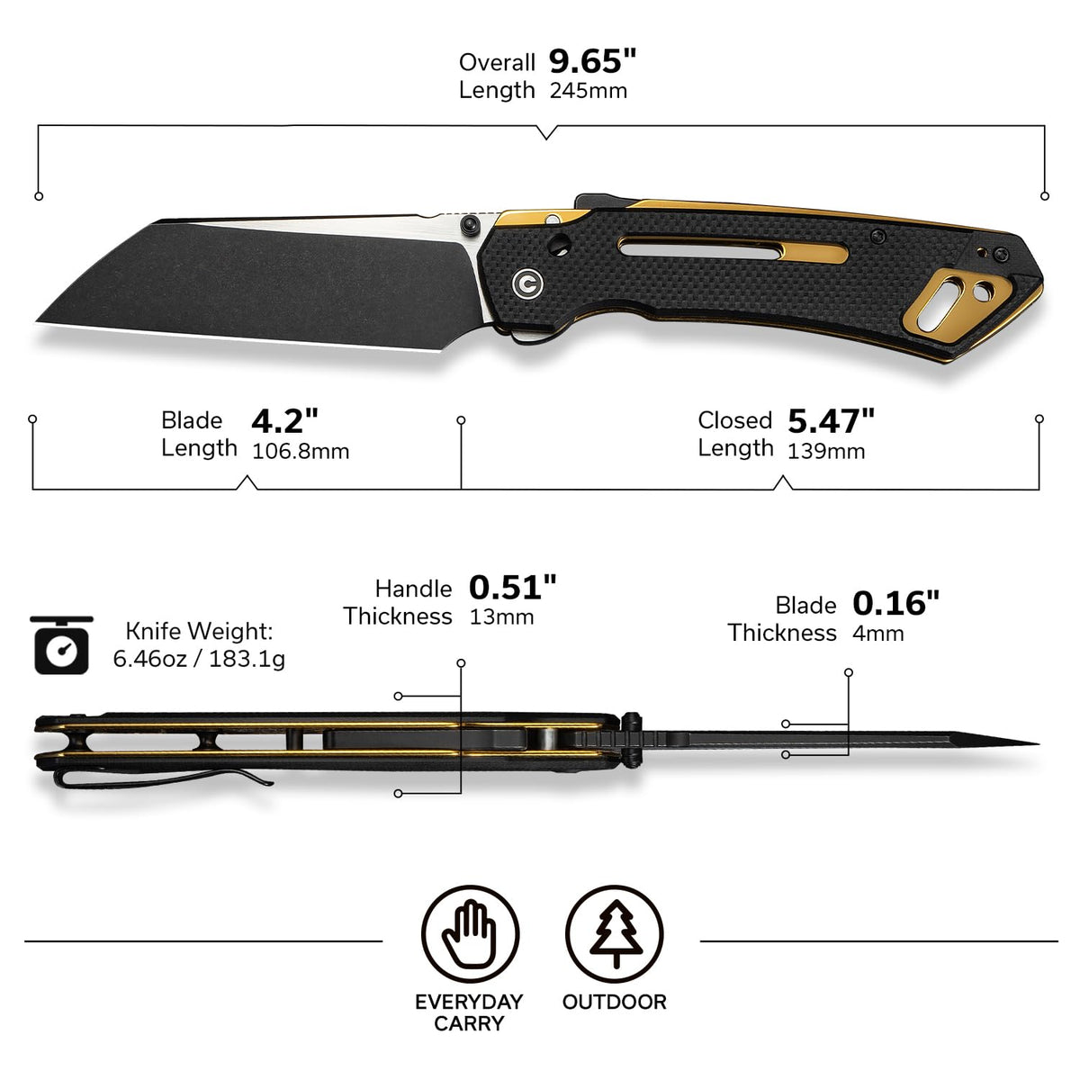 CIVIVI Buster FG designed by Snecx Tan for premium aesthetics.