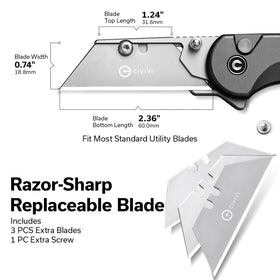 CIVIVI Elementum blade cartridge pack highlights easy blade replacement.