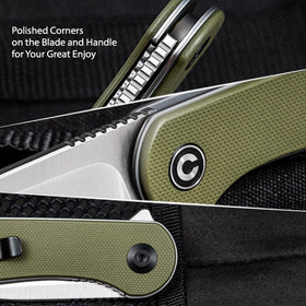 CIVIVI Elementum in outdoor setting suitable for camping tasks.