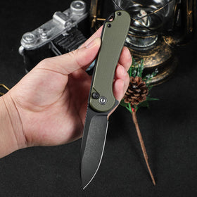 CIVIVI Elementum II button-lock ensures blade is secured during use.