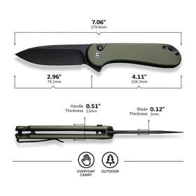 CIVIVI Elementum II compact edc design for versatile tasks.
