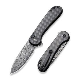 CIVIVI Elementum II damascus-blade in action for precise daily tasks.