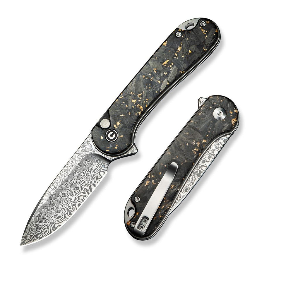 CIVIVI Elementum II with Damascus blade for precise everyday tasks.