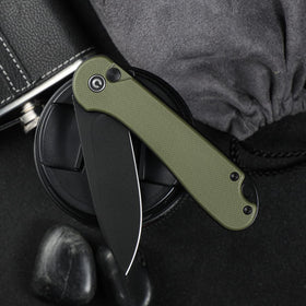 CIVIVI Elementum II highlights its G10 handle texture for secure grip.