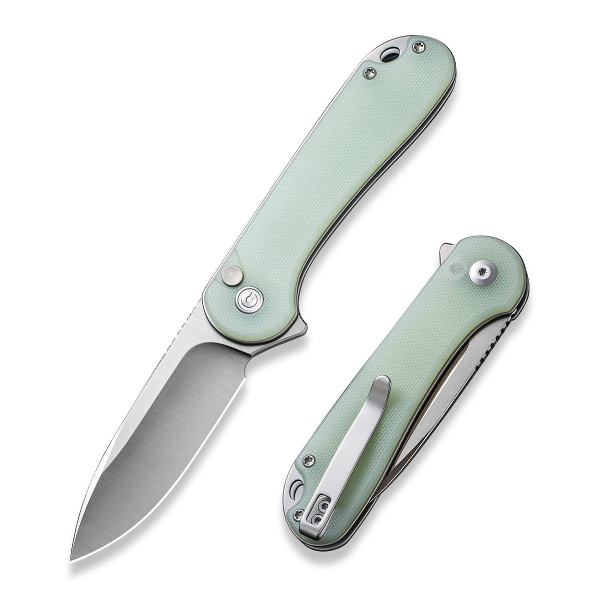 CIVIVI Elementum II blade close-up showing Nitro-V edge for durability.