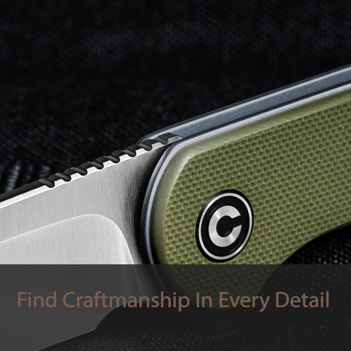 CIVIVI Elementum locking liner visible for added blade security.
