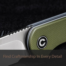 CIVIVI Elementum locking liner visible for added blade security.