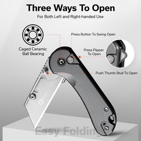 CIVIVI Elementum stainless blade holder ensures secure blade locking.