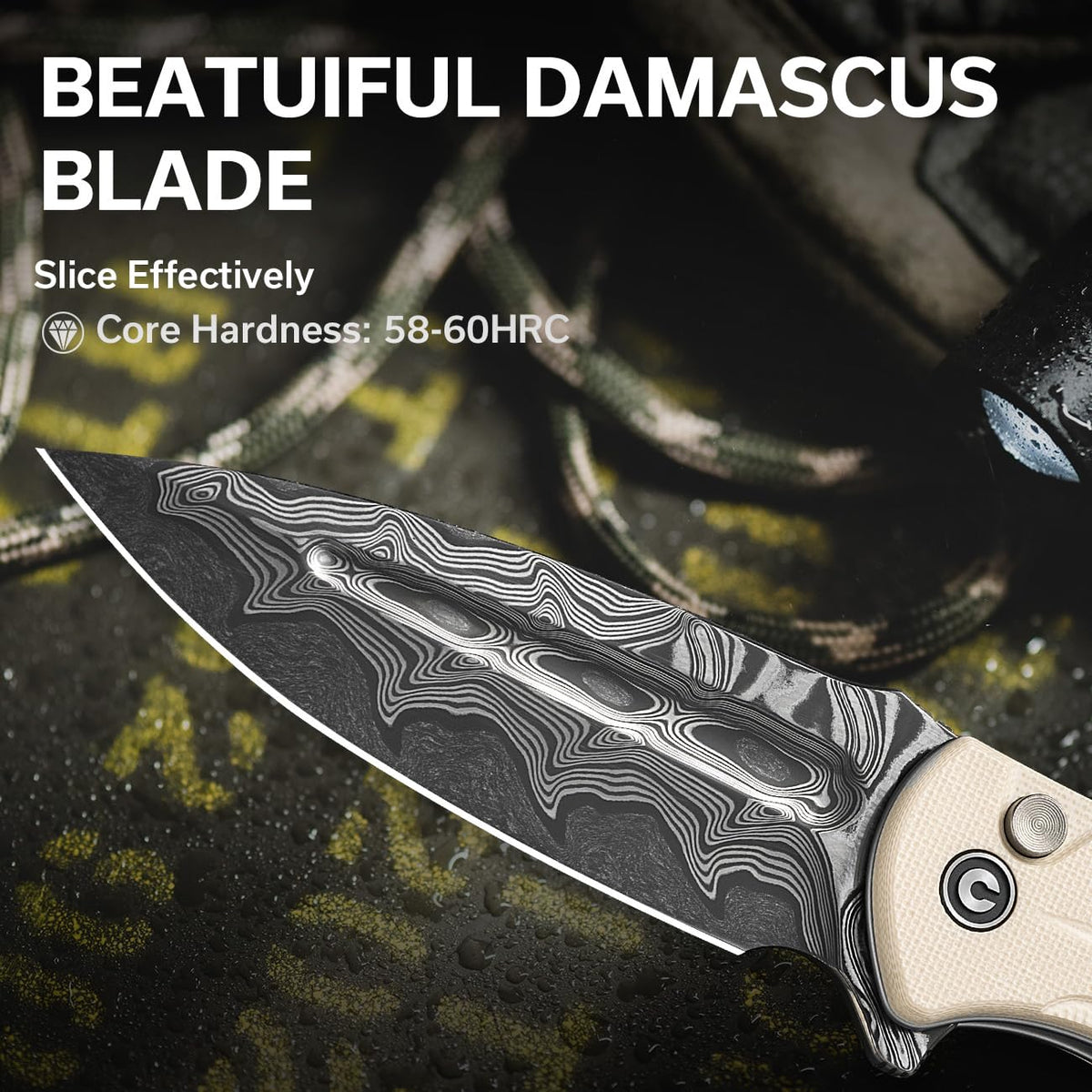CIVIVI Incindie with milled G10 handle for secure grip