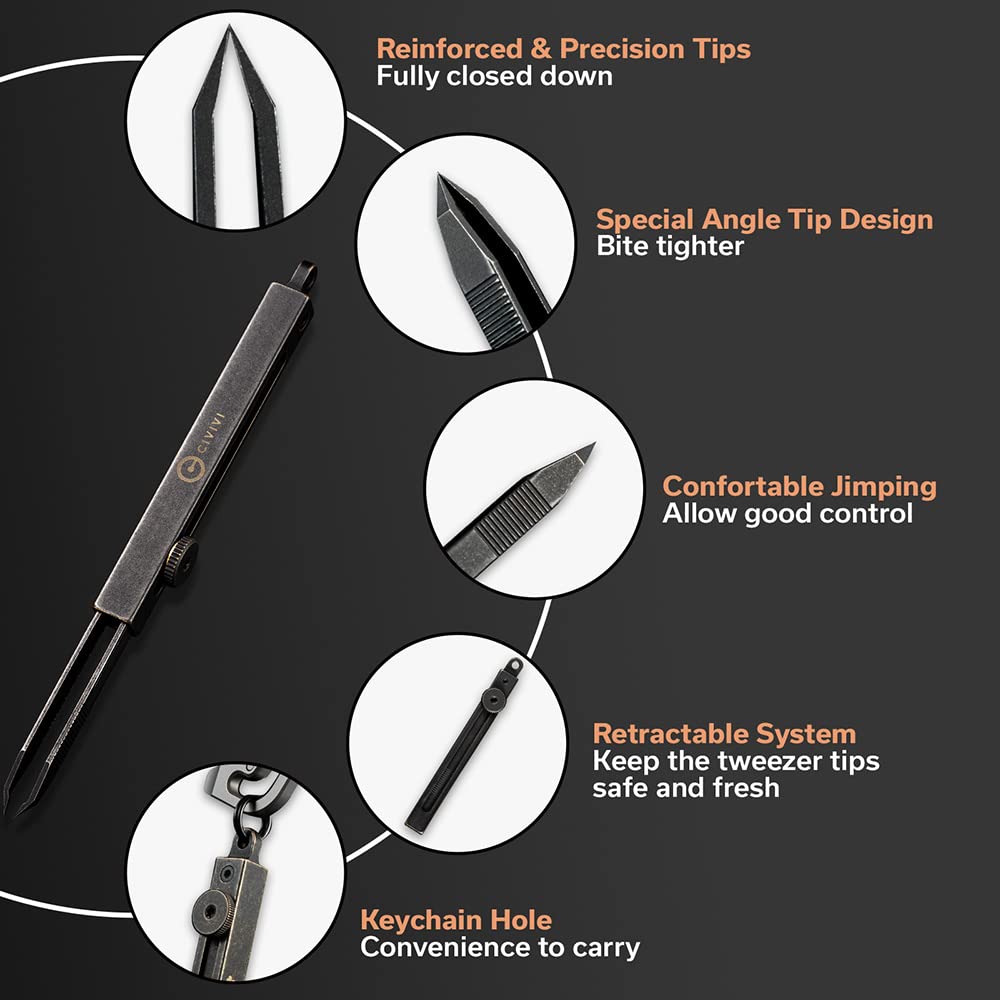 CIVIVI leather sheath offers safe storage and easy pocket or keychain attachment