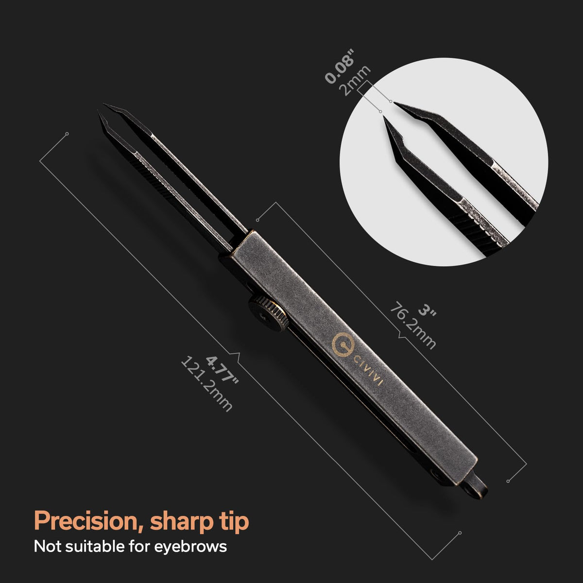 CIVIVI lightweight zero point eight five oz design enables pocket carry