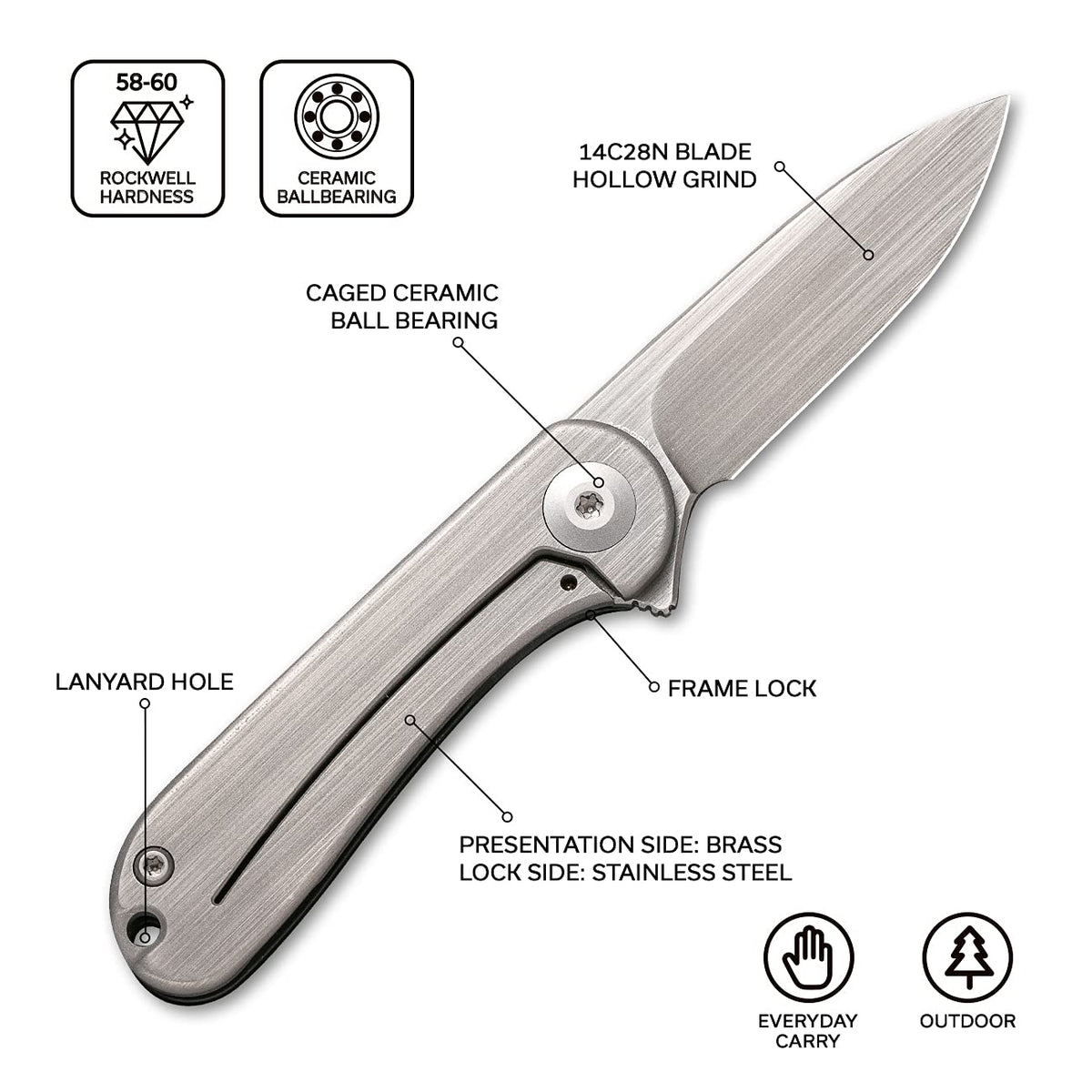 CIVIVI Mini Elementum flipper-open design enables fast access.
