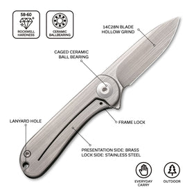CIVIVI Mini Elementum flipper-open design enables fast access.