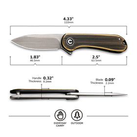 CIVIVI Mini Elementum frame-lock pivot with smooth ceramic bearings.