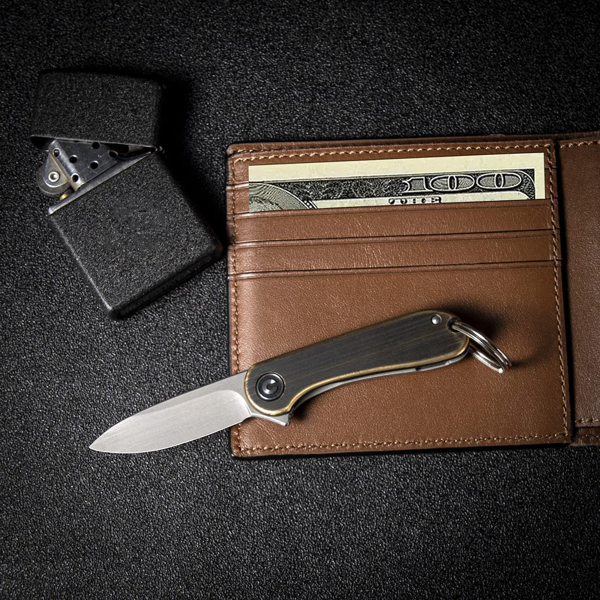 CIVIVI Mini Elementum stainless steel lock-side for reliable frame-lock action.