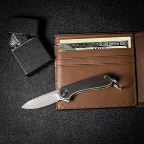 CIVIVI Mini Elementum stainless steel lock-side for reliable frame-lock action.