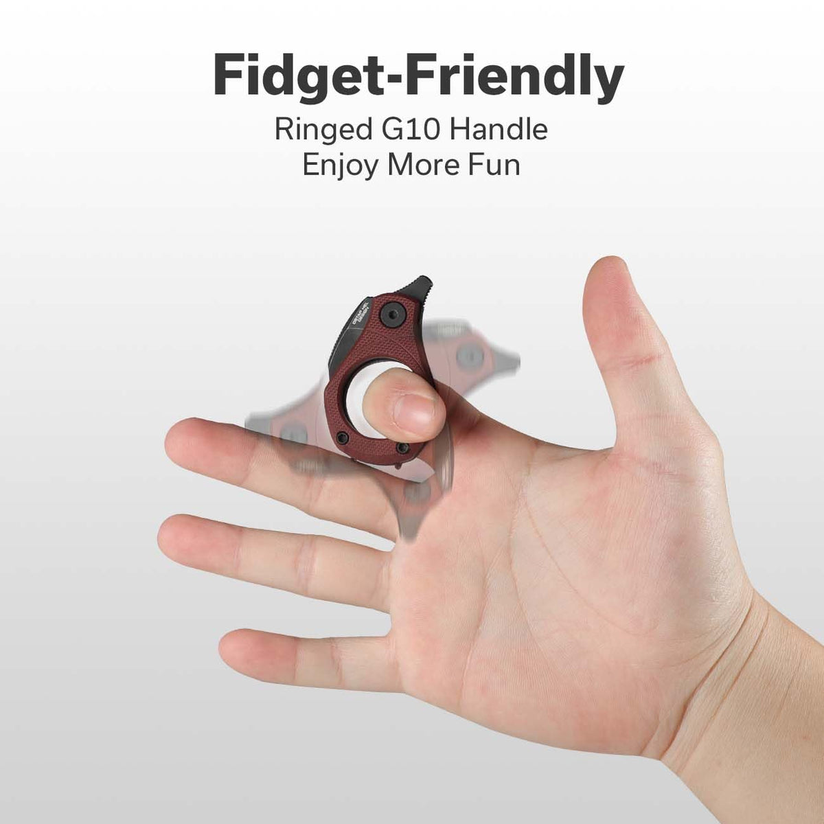 CIVIVI Pyrus Mini Keychain Knife ringed G10 handle offers secure carry