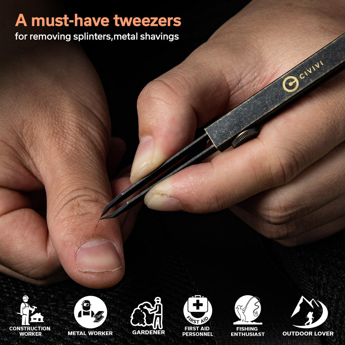 CIVIVI TAC-N-Tweeze retractable tweezers with lock for secure everyday carry