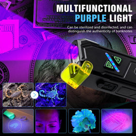 CIWUZXS EDC flashlight's magnetic tail enables hands-free attachment to metal surfaces.