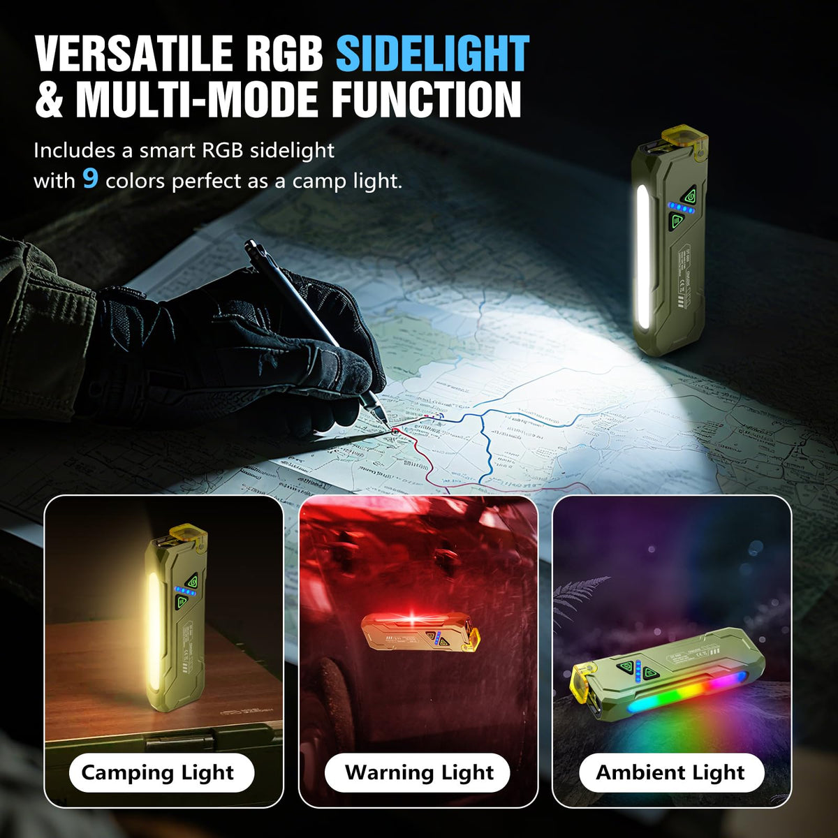 Ciwuzxs EDC UV flashlight reveals hidden stains and residues for inspections.